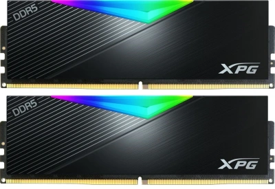 Память DDR5 2x32GB 6400MHz A-Data AX5U6400C3232G-DCLARBK XPG Lancer RGB RTL Gaming PC5-51200 CL32 DIMM UDIMM 288-pin 1.35В kit dual rank с радиатором Ret
