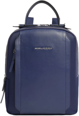 Рюкзак женский Piquadro Lyra CA5566W92T/BLU темно-синий нейлон/натур.кожа