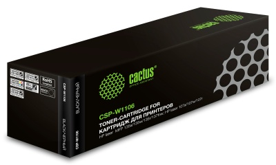 Картридж лазерный Cactus CSP-W1106 черный (1000стр.) для HP Laser 107a/107r/107w/135a MFP/135r MFP/135w MFP/137fnw MFP с чипом