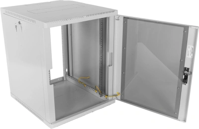 Шкаф коммутационный ЦМО (ШРН-12.500) настенный 12U 600x529мм пер.дв.стекл 200кг серый 470мм 18кг 180град. 612мм металл