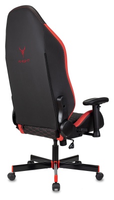 Кресло игровое Knight Neon черный/красный соты экокожа с подголов. крестов. металл