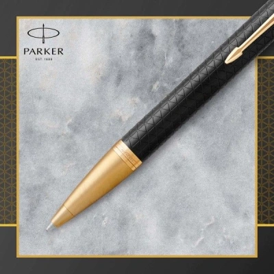 Ручка шариков. Parker IM Premium K323 (1931667) Black GT M син. черн. подар.кор.