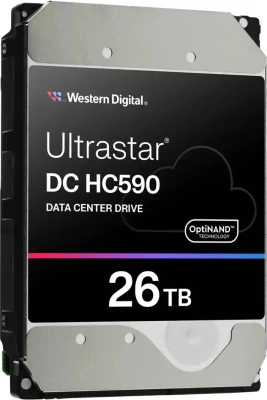 Жесткий диск WD SATA-III 26TB 0F65672 WUH722626ALE6L4 Server Ultrastar DC HC590 4KN (7200rpm) 512Mb 3.5"