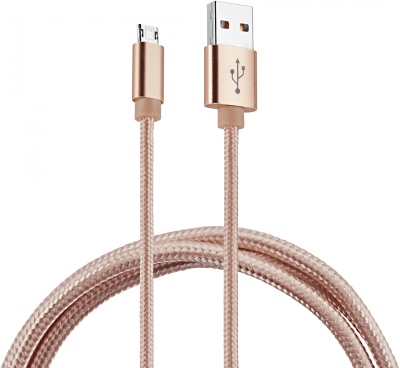 Кабель Buro Braided BHP RET MICUSB-BR USB (m)-micro USB (m) 1м золотистый