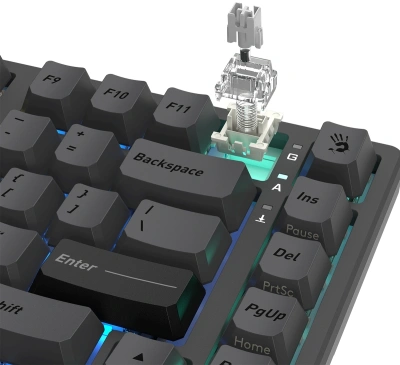 Клавиатура A4Tech MS76 темно-серый USB Multimedia for gamer LED кабель 1.8м