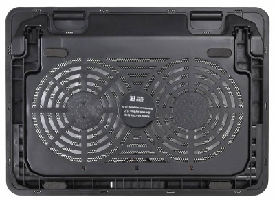 Подставка для ноутбука Buro BU-LCP156-B214H 15.6" 355x255x30мм 2xUSB 2x 140ммFAN 900г металлическая сетка/пластик черный