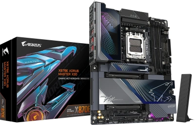 Материнская плата Gigabyte X870E A MASTER X Socket AM5 AMD X870E 4xDDR5 ATX AC`97 8ch(7.1) 1 x 10Gigabit + 1 x 5Gigabit RAID+HDMI