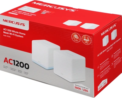 Бесшовный Mesh роутер Mercusys Halo H32G (HALO H32G(2-PACK)) AC1200 100/1000/10000BASE-T белый (упак.:2шт)