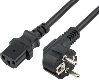 Шнур питания Rexant 04-2731 Schuko-C13 проводник.:3x0.75мм2 0.6м 220В черный