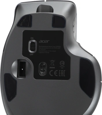 Мышь Acer OMR405 черный оптическая 4800dpi беспров. BT/Radio USB 9but (ZL.MCEEE.02V)