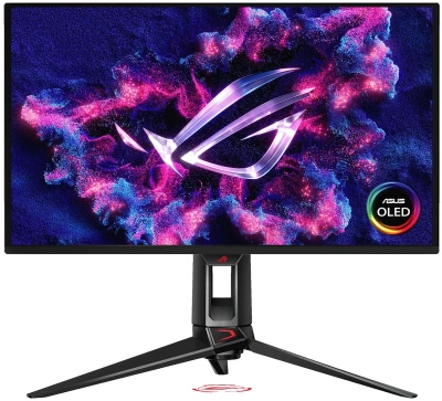 Монитор Asus 26.5" ROG Swift PG27UCDM черный QD OLED LED 16:9 HDMI полуматовая HAS Piv 1500000:1 1000cd 178гр/178гр 3840x2160 240Hz FreeSync Premium Pro DP Quad 4K (2160p) USB 7.62кг