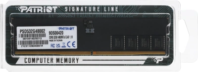 Память DDR5 32GB 4800MHz Patriot PSD532G48002 Signature RTL PC5-38400 CL40 DIMM UDIMM 288-pin 1.1В dual rank Ret