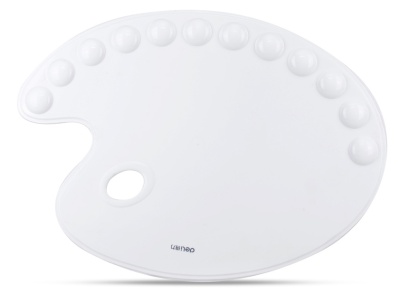 Палитра для смешивания красок Deli 68300 эллипс 400x290мм пластик