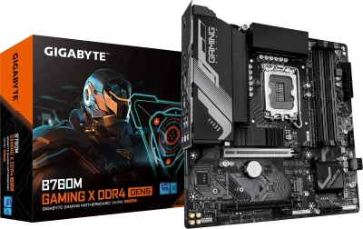 Материнская плата Gigabyte B760M GAMING X DDR4 GEN5 Soc-1700 Intel B760 4xDDR4 mATX AC`97 8ch(7.1) 2.5Gg RAID+HDMI+DP