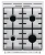 Плита Газовая Gorenje GG5A12WH белый (без крышки) реш.сталь