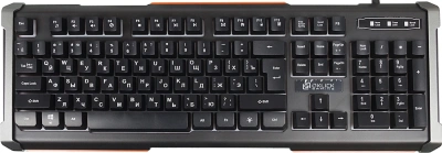 Клавиатура Оклик 710G BLACK DEATH черный/оранжевый USB Multimedia for gamer LED (476393) кабель 1.5м