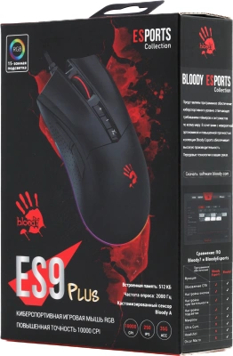 Мышь A4Tech Bloody ES9 Plus черный оптическая 10000dpi USB 7but