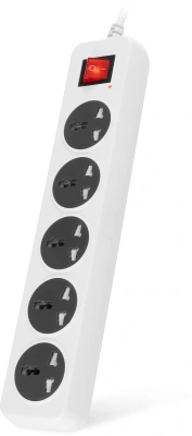 Сетевой фильтр Buro 500UNH-1.8-WG 1.8м (5 розеток) белый/серый (коробка)