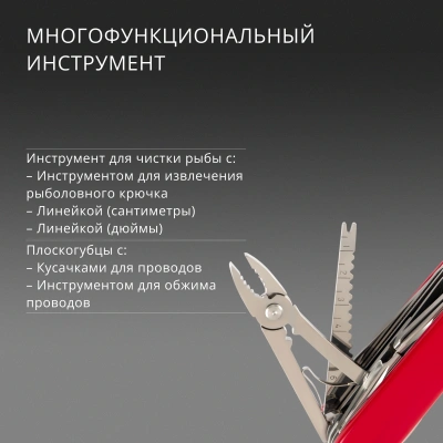 Нож перочинный Victorinox SwissChamp (1.6795) 91мм 33функц. красный карт.коробка