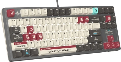 Клавиатура A4Tech S87 Pixels механическая серый/белый USB for gamer LED кабель 1.8м