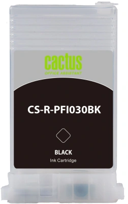 Картридж перезаправляемый струйный Cactus CS-R-PFI030BK черный (55мл) для Canon imagePrograf TA-20/30/TM-240/340 без чипа