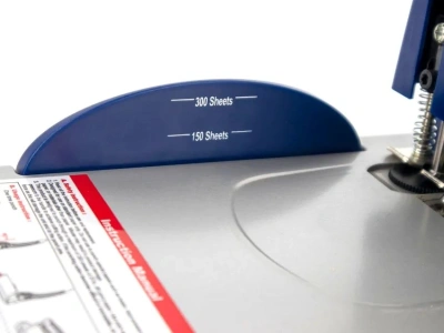 Дырокол Kw-Trio Heavy Duty 9550 макс.:300лист. металл синий/серебристый отв.:2 с линейкой