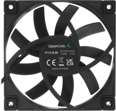 Вентилятор для корпуса Deepcool FT12 Slim 120х120x15 черный 4-pin 25.6дБ (R-FT12SLIM-BKWPN1-G) Ret