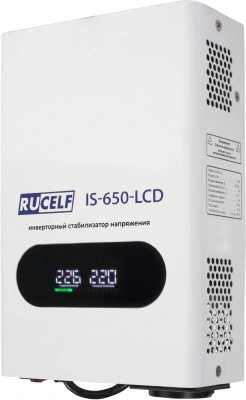 Стабилизатор напряжения Rucelf IS-650-LCD 0.6кВА однофазный белый