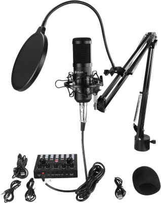 Микрофон проводной Оклик SM-600G 2.5м черный