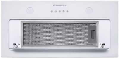 Вытяжка встраиваемая Maunfeld TRAPEZE 601GG белый управление: кнопочное (1 мотор)