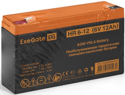 Батарея для ИБП Exegate EX282955 6В 12Ач