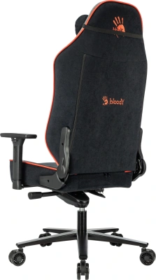 Кресло игровое A4Tech Bloody GC-680 черный/серый искусственная замша с подголов. крестов. металл