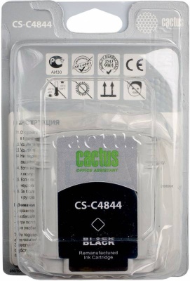 Картридж струйный Cactus CS-C4844 №10 черный (72мл) для HP BIJ 1000/1100/1200/2200/2300/2600/2800 с чипом