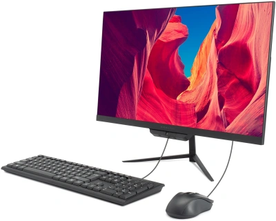 Моноблок Digma Pro Base 23.8" Full HD i3 12100 (3.3) 8Gb SSD512Gb UHDG 730 CR Windows 11 Pro GbitEth WiFi BT 90W клавиатура мышь Cam черный 1920x1080