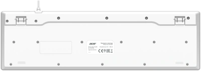 Клавиатура + мышь Acer OCC504 клав:белый мышь:белый USB Multimedia (ZL.ACC11.00N)