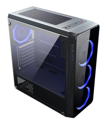 Корпус Accord JP-X черный без БП ATX 6x120mm 2xUSB2.0 1xUSB3.0 audio bott PSU