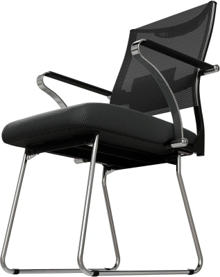 Кресло Метта Sit Air 24/7 M4-281K - Italy (F54) черный сиденье черный сетка/ткань полозья хром