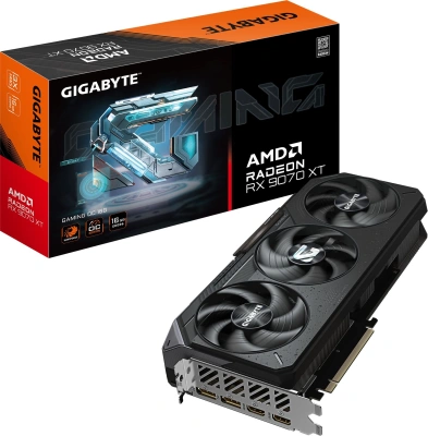Видеокарта Gigabyte PCI-E 5.0 GV-R9070XTGAMING OC-16GD 1.0 AMD Radeon RX 9070XT 16Gb 256bit GDDR6 2520/20000 HDMIx2 DPx2 HDCP Ret