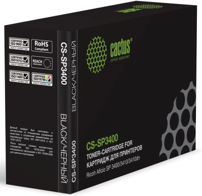 Картридж лазерный Cactus CS-SP3400 407648 черный (5000стр.) для Ricoh Aficio SP 3400/3410/3410dn;SP 3510/3510dn