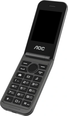 Мобильный телефон AOC 285 A черный раскладной 2Sim 2.8" 240x320 RTOS 0.3Mpix GSM900/1800 FM microSD max32Gb