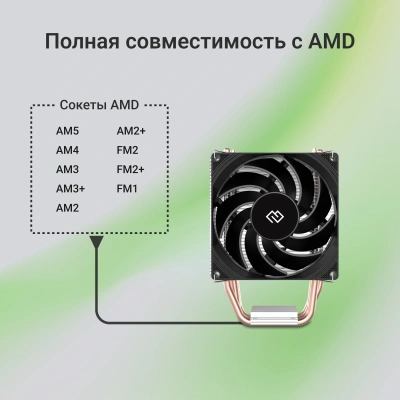 Устройство охлаждения(кулер) Digma D-CPC150-PWM1 Soc-AM5/AM4/1200/1700/1851 черный 4-pin 14-26dB Al+Cu 150W 360gr Ret