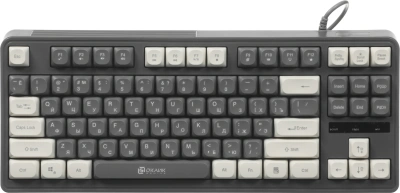 Клавиатура Оклик 711G серый/белый USB Multimedia for gamer LED (1790385) кабель 1.5м