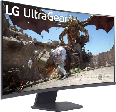 Монитор LG 31.5" UltraGear 32GS60QC-B черный VA LED 16:9 HDMI матовая 3000:1 300cd 178гр/178гр 2560x1440 180Hz FreeSync DP WQ HD 2K (1440p) 7.2кг