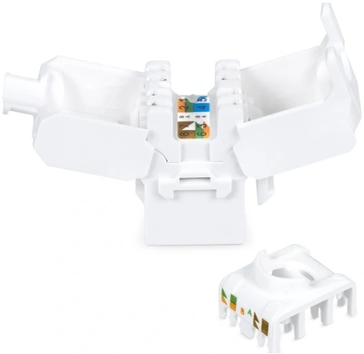 Модуль Cabeus KJ-RJ45-CAT.5E-180-TOOLLESS информ. Keystone RJ45 кат.5E бел.