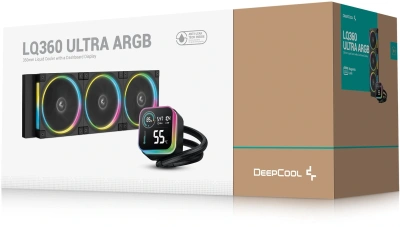 Система водяного охлаждения Deepcool LQ360 Ultra ARGB Soc-AM5/AM4/1200/1700/1851 черный 4-pin 32dB Al LCD 350W 1900gr Ret (R-LQ360-BKASMC-G-1)
