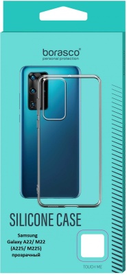Чехол (клип-кейс) BoraSCO для Samsung Galaxy A22/M22 Silicone Case прозрачный (40289)