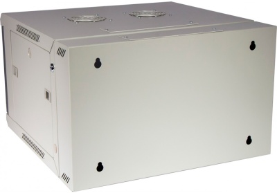 Шкаф коммутационный Lanmaster (TWT-CBW3M-12U-6X6-GY) настенный 12U 600x600мм пер.дв.металл задн.дв.спл.стал.лист 2 бок.пан. 60кг серый 441мм 23кг 120град. 635мм IP20 металл