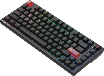 Клавиатура A4Tech MS76 механическая черный USB Multimedia for gamer LED кабель 1.8м