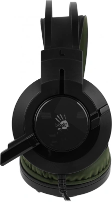 Наушники с микрофоном A4Tech Bloody J450 черный/зеленый 1.8м мониторные оголовье (J450)