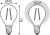 Лампа филам. Gauss Filament 11Вт цок.:E14 шар 220B св.свеч.бел.нейт. (упак.:10шт) (105801211)